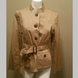 GEORGE WOMAN'S KHAKI BUTTON UP BLAZER JACKET{NWOT}